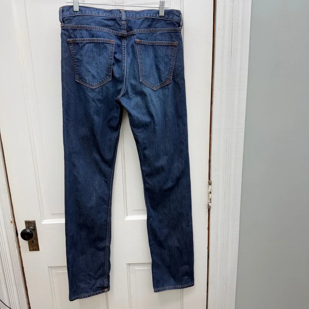 Banana Republic Slim Fit Straight Leg Dark Wash‎ Denim Jeans Men's 32 x 34
